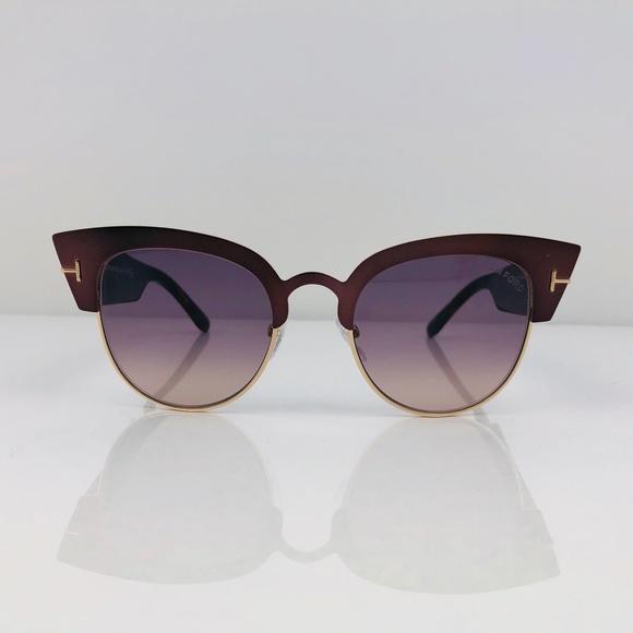 New TOM FORD Alexandra Plum Cat Eye Sunglasses - Picture 5 of 16